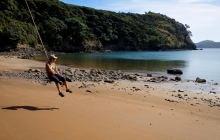 A quick swing at Bradshaw cove, Kiakoura island