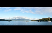 The Viani Bay anchorage, looking SE towards Taveuni