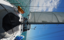 On the road again on a much welcomed calm sea (don't worry, this was not a knock down, I just can't rotate the image - who built this app?!)
