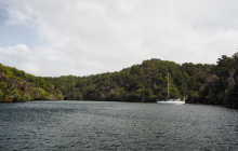 Stern-tied in Ben's Bay