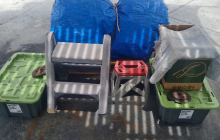 Top end in tubs, all tucked up for transport.