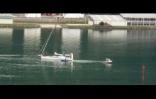 Hai Yun entering the Otago Yacht Club at 10:30am 27th March, 2015.  