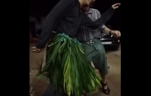 Erik was dancing like the locals.