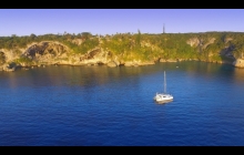 Anchored at Doking with the great shark watching