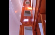 Shiny clean bilges, underneath Douglas Fir flooring