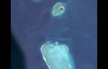 The blue dot shows where we are anchored. To the north is Tavarua Island, to the NW Namotu.