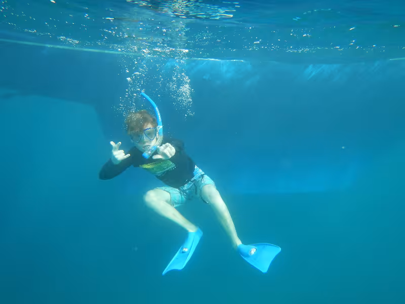 Jay messing about in Lamen Bay