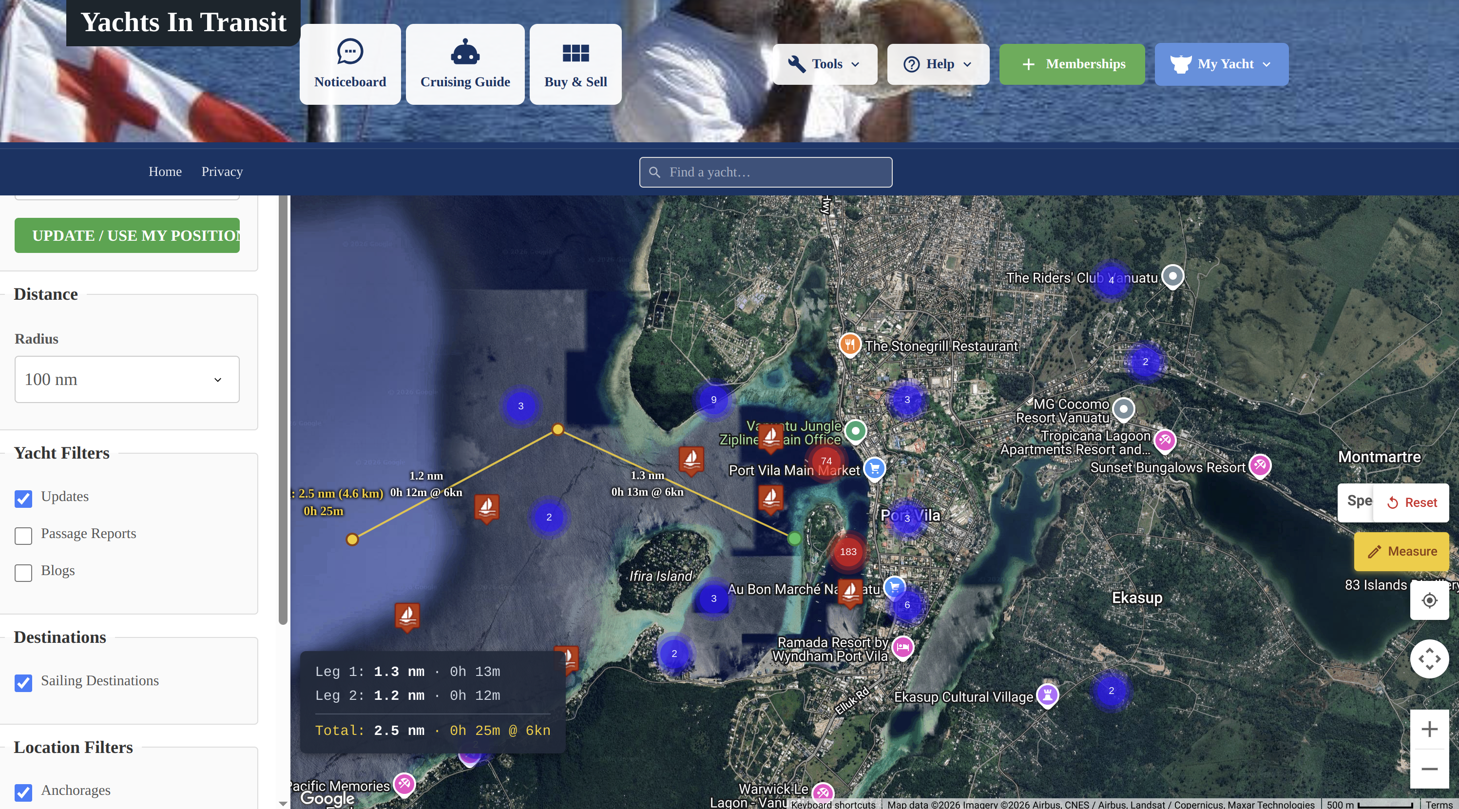 YIT Destinations Map